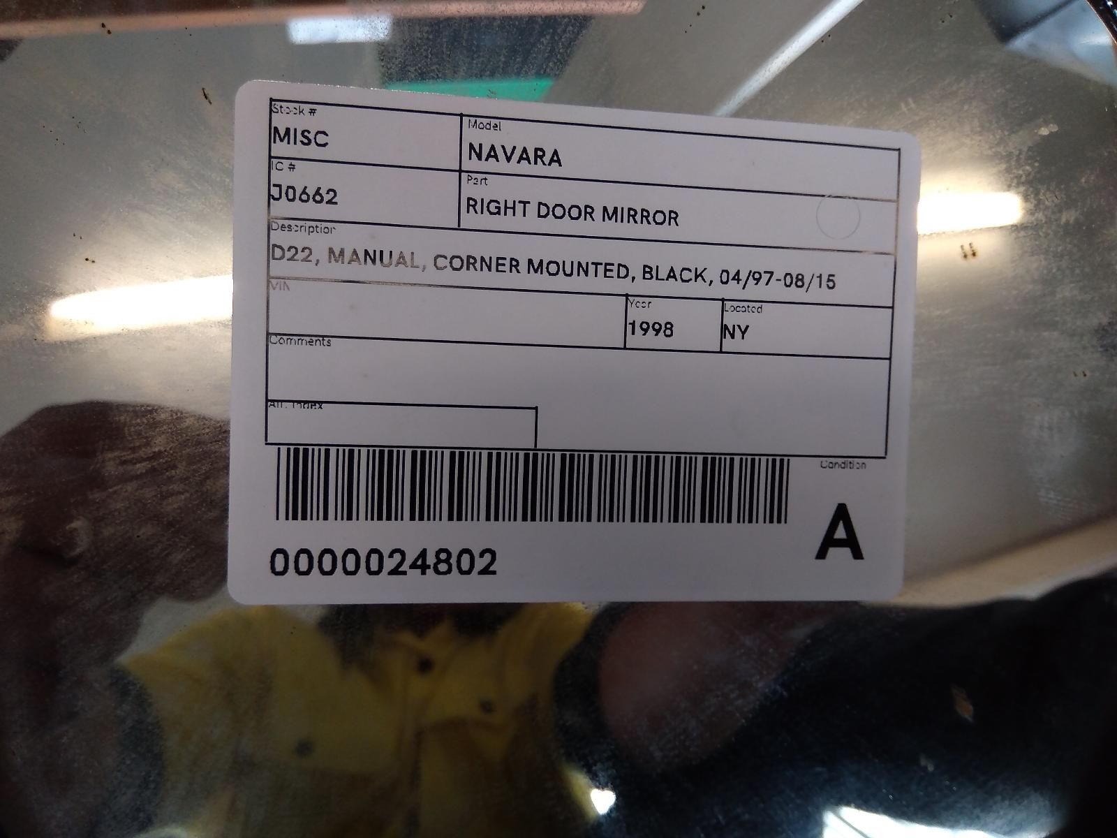 View Auto part Right Door Mirror Nissan Navara 1998