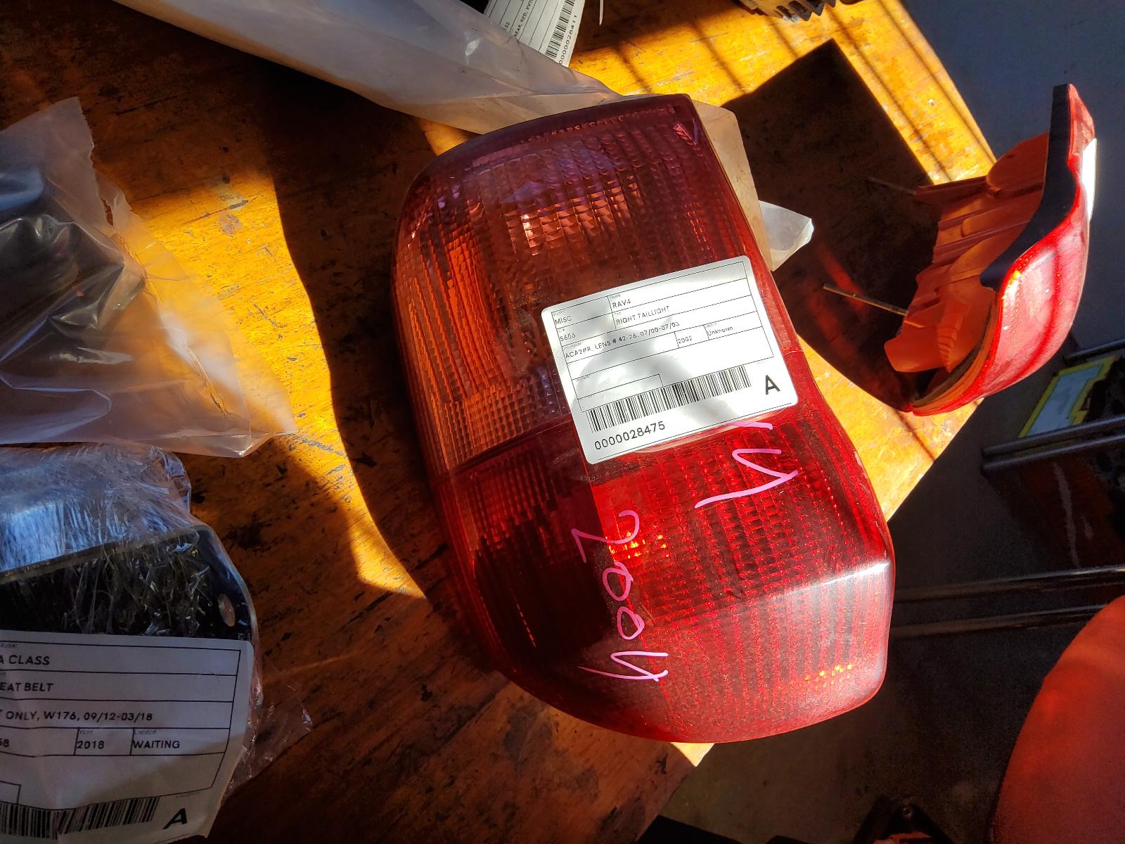 2002 Toyota Rav4 Right Taillight View Auto part Right Taillight Toyota Rav4 2002