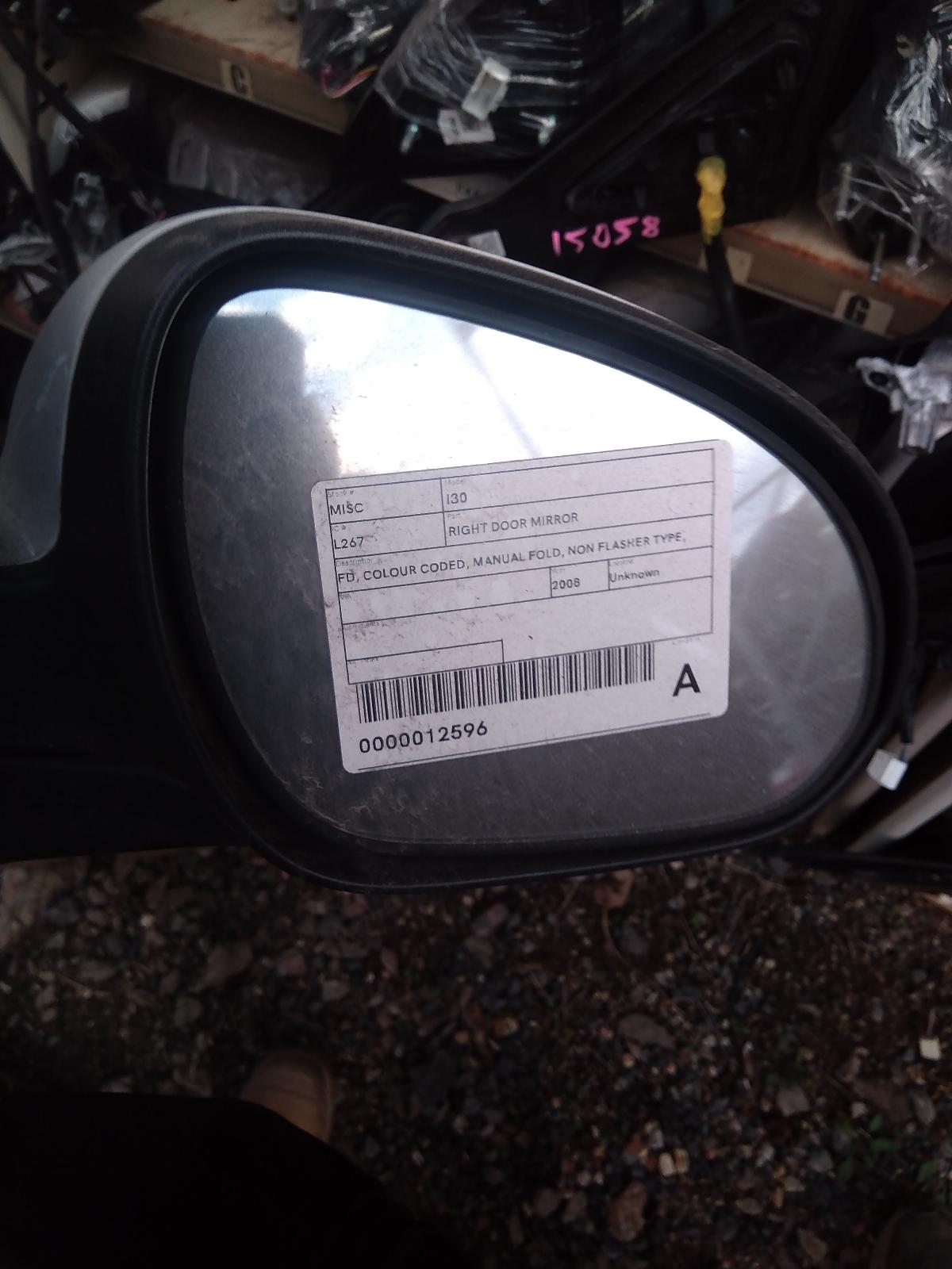 2008 Hyundai I30 Right Door Mirror View Auto part Right Door Mirror Hyundai I30 2008
